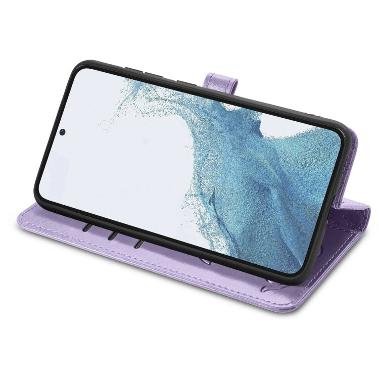 Cute Cat and Dog Embossed Leather Phone Case, For Samsung Galaxy S23 5G, For Samsung Galaxy S23+ 5G, For Samsung Galaxy S23 Ultra 5G