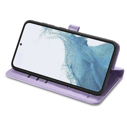 Cute Cat and Dog Embossed Leather Phone Case, For Samsung Galaxy S23 5G, For Samsung Galaxy S23+ 5G, For Samsung Galaxy S23 Ultra 5G