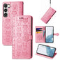 Cute Cat and Dog Embossed Leather Phone Case, For Samsung Galaxy S23 5G, For Samsung Galaxy S23+ 5G, For Samsung Galaxy S23 Ultra 5G