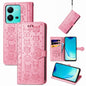 Cute Cat and Dog Embossed Leather Phone Case, For vivo V25