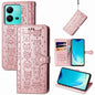 Cute Cat and Dog Embossed Leather Phone Case, For vivo V25