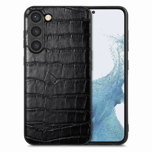 Crocodile Grain Leather Back Cover Phone Case