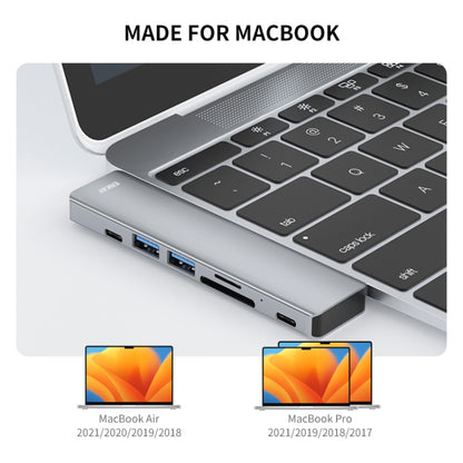 ENKAY Hat-Prince 7 in 2 Type-C to 4K HDMI Docking Station Adapter Hub SD/TF Card Reader for MacBook