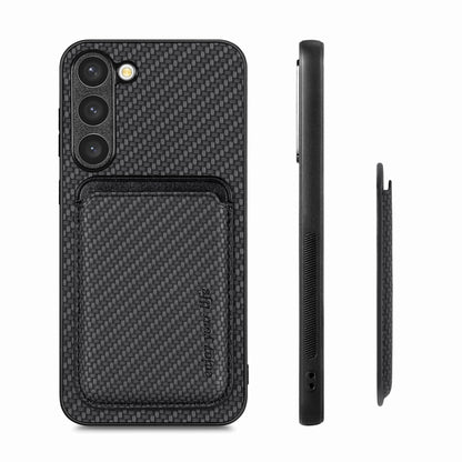 Carbon Fiber Leather Card Magsafe Case, For Samsung Galaxy S23 5G, For Samsung Galaxy S23+ 5G, For Samsung Galaxy S23 Ultra 5G