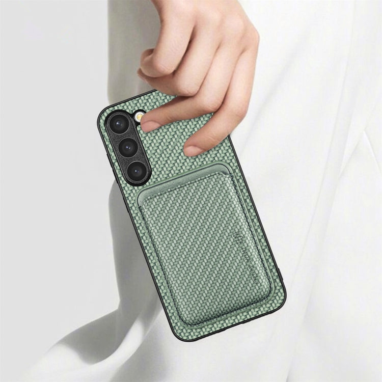 Carbon Fiber Leather Card Magsafe Case, For Samsung Galaxy S23 5G, For Samsung Galaxy S23+ 5G, For Samsung Galaxy S23 Ultra 5G