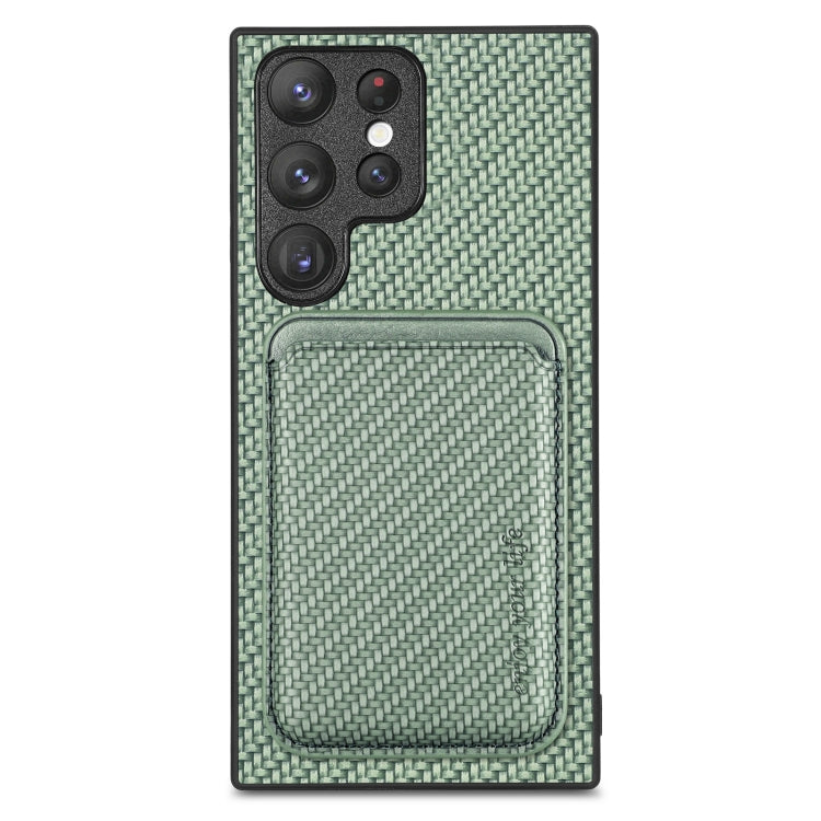 Carbon Fiber Leather Card Magsafe Case, For Samsung Galaxy S23 5G, For Samsung Galaxy S23+ 5G, For Samsung Galaxy S23 Ultra 5G