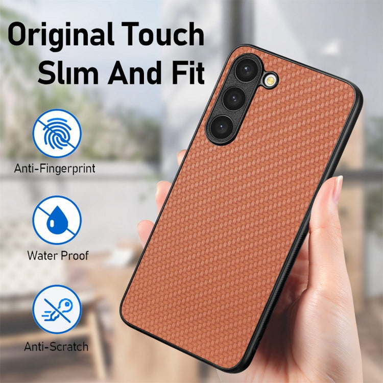 Carbon Fiber Texture Leather Back Cover Phone Case