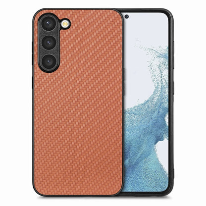 Carbon Fiber Texture Leather Back Cover Phone Case