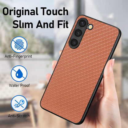 Carbon Fiber Texture Leather Back Cover Phone Case