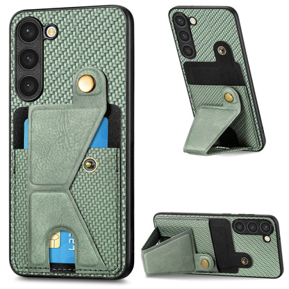 Carbon Fiber Wallet Flip Card Holder Phone Case