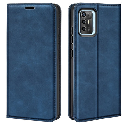 For ZTE Blade A72 5G Retro-skin  Magnetic Suction Leather Phone Case