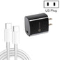 PD11 Single PD3.0 USB-C / Type-C 20W Fast Charger with 1m Type-C to Type-C Data Cable, US Plug, US Plug + Type-C to Type-C Cable