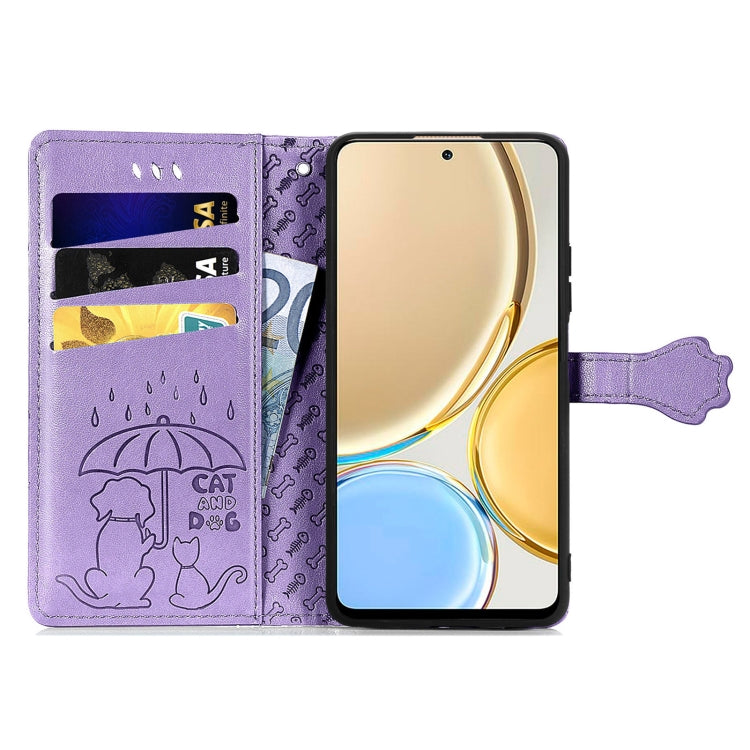 Cute Cat and Dog Embossed Leather Phone Case, For Huawei Nova Y90, For Motorola Edge 30 Neo, For Nokia C21