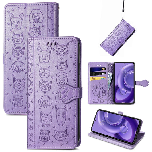 Cute Cat and Dog Embossed Leather Phone Case, Series 1