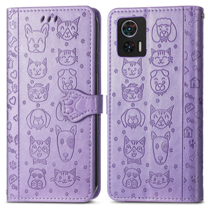 Cute Cat and Dog Embossed Leather Phone Case, Series 1