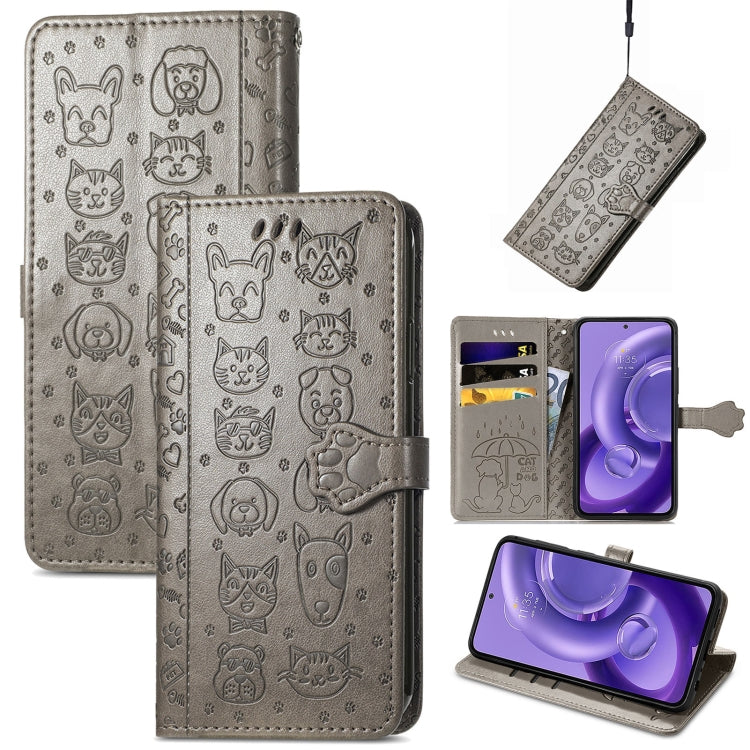 Cute Cat and Dog Embossed Leather Phone Case, Series 1