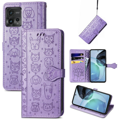 Cute Cat and Dog Embossed Leather Phone Case, Series 2