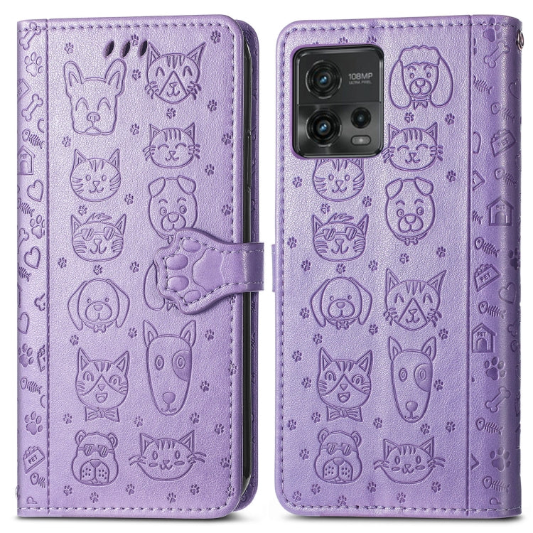 Cute Cat and Dog Embossed Leather Phone Case, Series 2