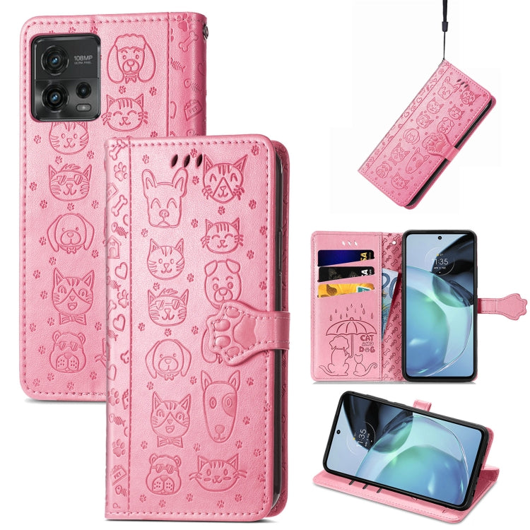 Cute Cat and Dog Embossed Leather Phone Case, Series 2