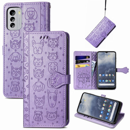 Cute Cat and Dog Embossed Leather Phone Case, Series 1