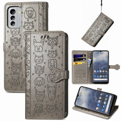 Cute Cat and Dog Embossed Leather Phone Case, Series 1