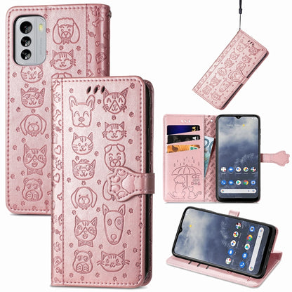 Cute Cat and Dog Embossed Leather Phone Case, Series 1