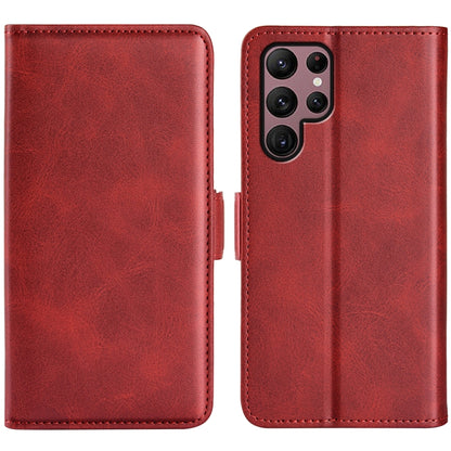 For Samsung Galaxy S23 Ultra 5G Dual-side Magnetic Buckle Leather Phone Case, For Samsung Galaxy S23 Ultra 5G