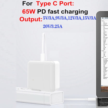 GaN 130W 4-Port USB-C PD65W / PD30W Multi Port Type-C Charger with 2m Type-C to Type-C Data Cable Set