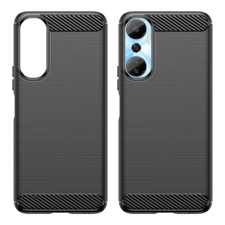 Brushed Texture Carbon Fiber TPU Phone Case, For Infinix Hot 20, For Infinix Hot 20 Play