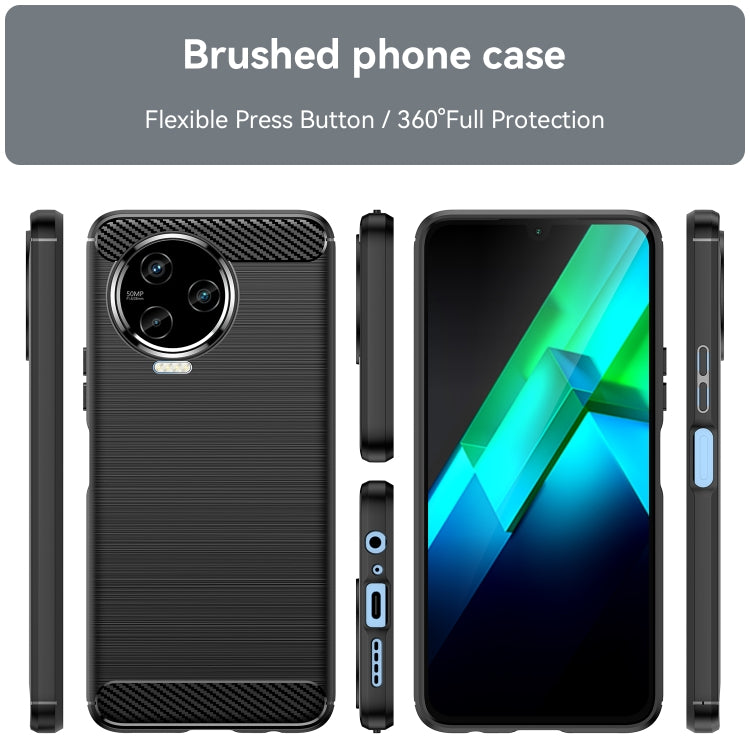 Brushed Texture Carbon Fiber TPU Phone Case, For Infinix Note 12 2023, For Infinix Note 12 Pro