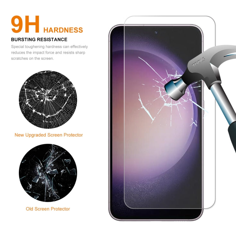 For Samsung Galaxy S23 5G ENKAY Hat-Prince 0.18mm Ultra-thin 9H Tempered Glass Film Support Ultrasonic Fingerprint Unclock