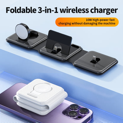 A75 Folding 3 in 1 Wireless Charger Suitable for Apple Watch Mobile Phone Headset