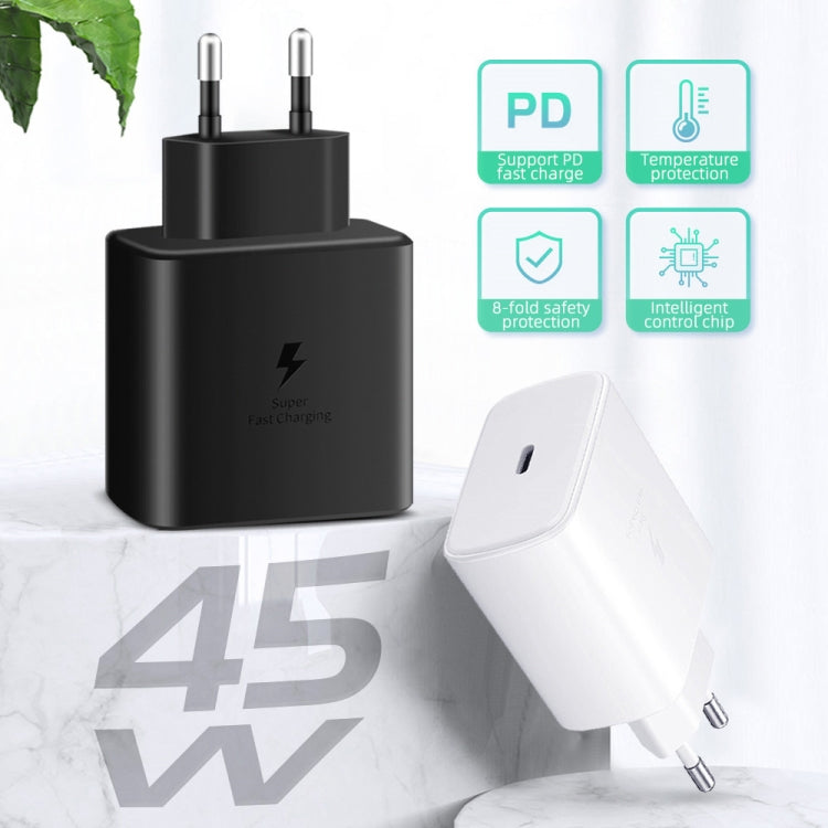 M135 45W USB-C / Type-C Port Fast Charger with 5A Type-C to Type-C Cable, EU Plug