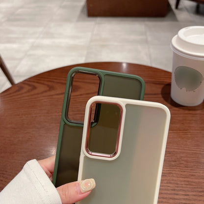 Shield Skin Feel PC Metal Lens Frame Phone Case, For Samsung Galaxy S23 5G, For Samsung Galaxy S23+ 5G