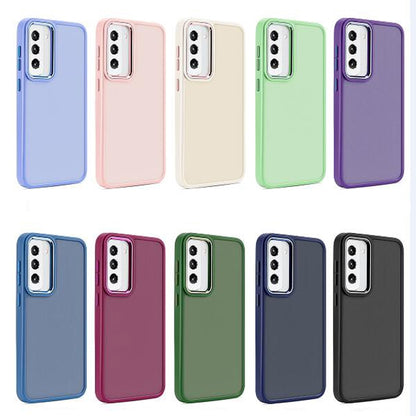 Shield Skin Feel PC Metal Lens Frame Phone Case