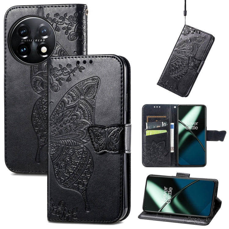 Butterfly Love Flower Embossed Flip Leather Phone Case