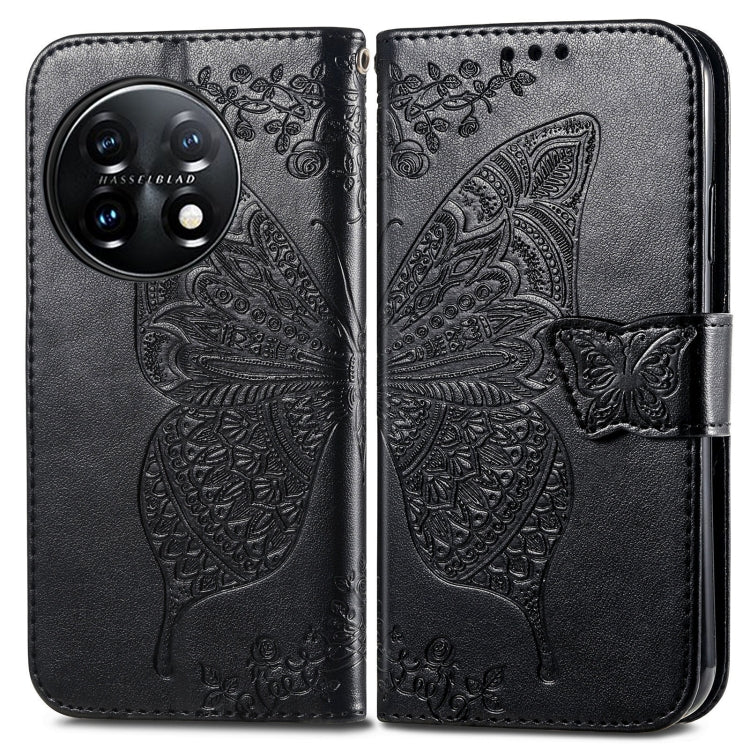 Butterfly Love Flower Embossed Flip Leather Phone Case