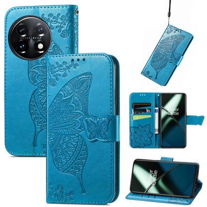 Butterfly Love Flower Embossed Flip Leather Phone Case