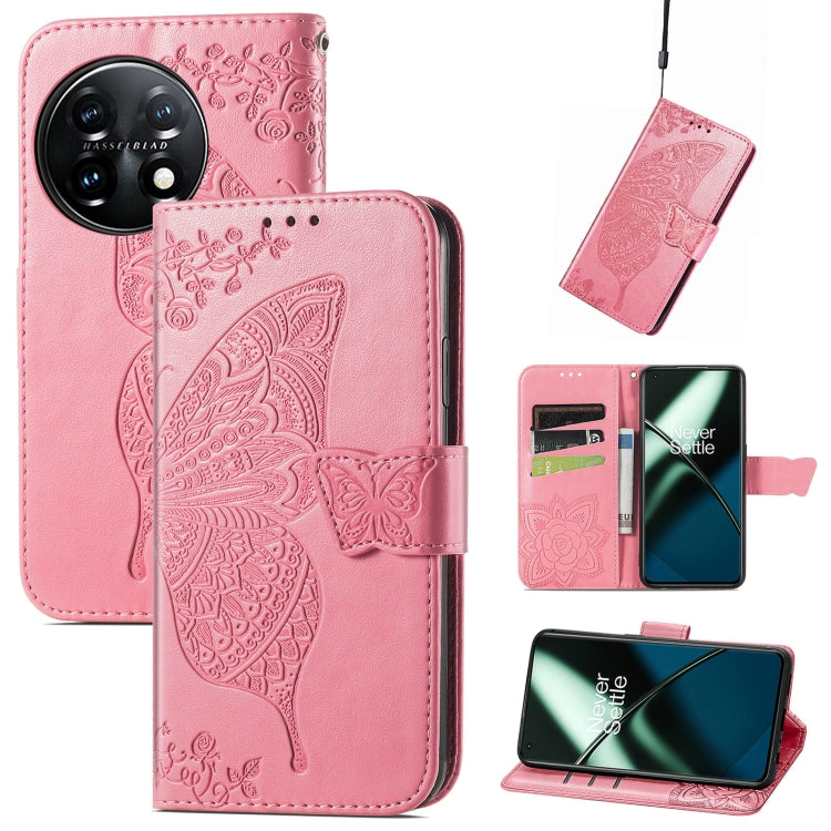 Butterfly Love Flower Embossed Flip Leather Phone Case