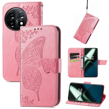 Butterfly Love Flower Embossed Flip Leather Phone Case