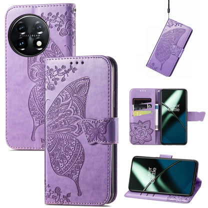 Butterfly Love Flower Embossed Flip Leather Phone Case