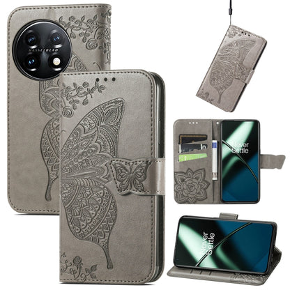 Butterfly Love Flower Embossed Flip Leather Phone Case