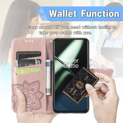 Butterfly Love Flower Embossed Flip Leather Phone Case