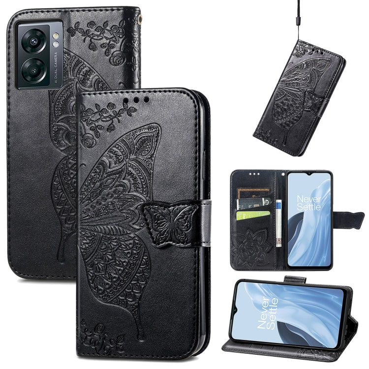 Butterfly Love Flower Embossed Flip Leather Phone Case