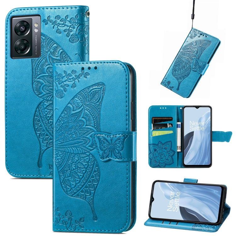 Butterfly Love Flower Embossed Flip Leather Phone Case