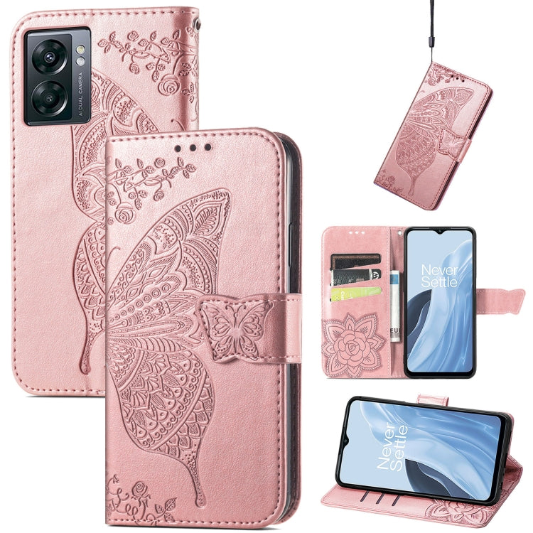 Butterfly Love Flower Embossed Flip Leather Phone Case