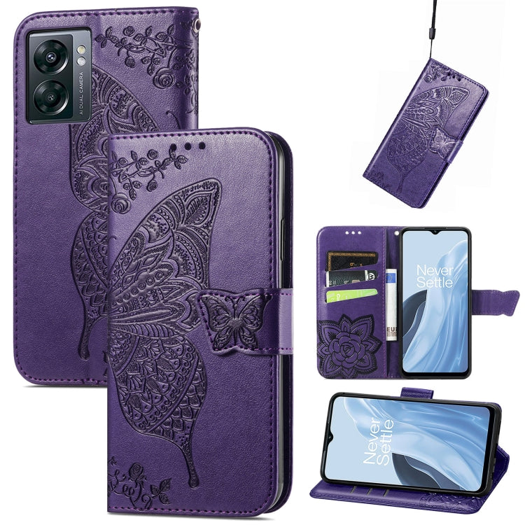 Butterfly Love Flower Embossed Flip Leather Phone Case