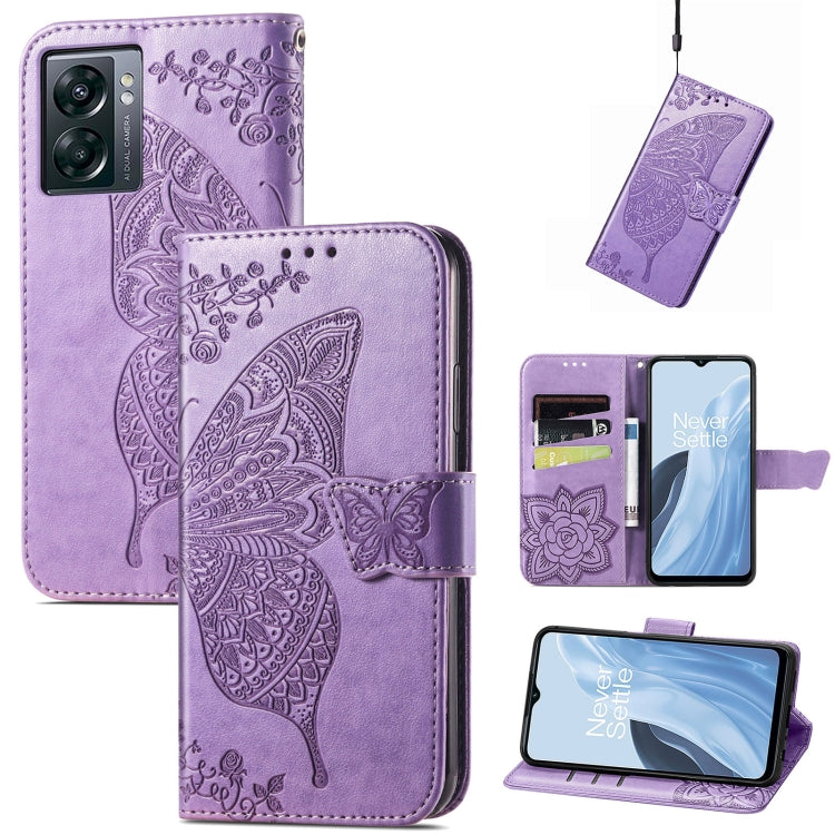 Butterfly Love Flower Embossed Flip Leather Phone Case