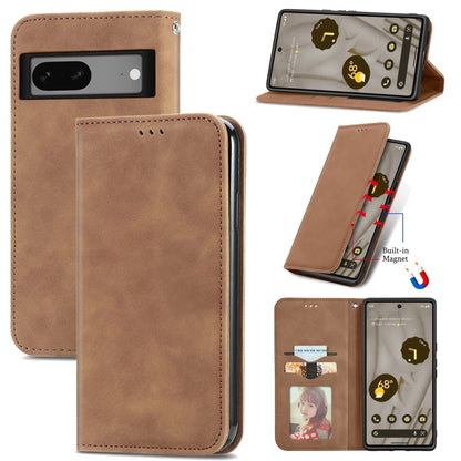 Retro Skin Feel Magnetic Flip Leather Phone Case