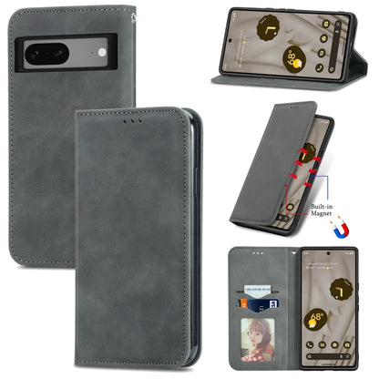 Retro Skin Feel Magnetic Flip Leather Phone Case